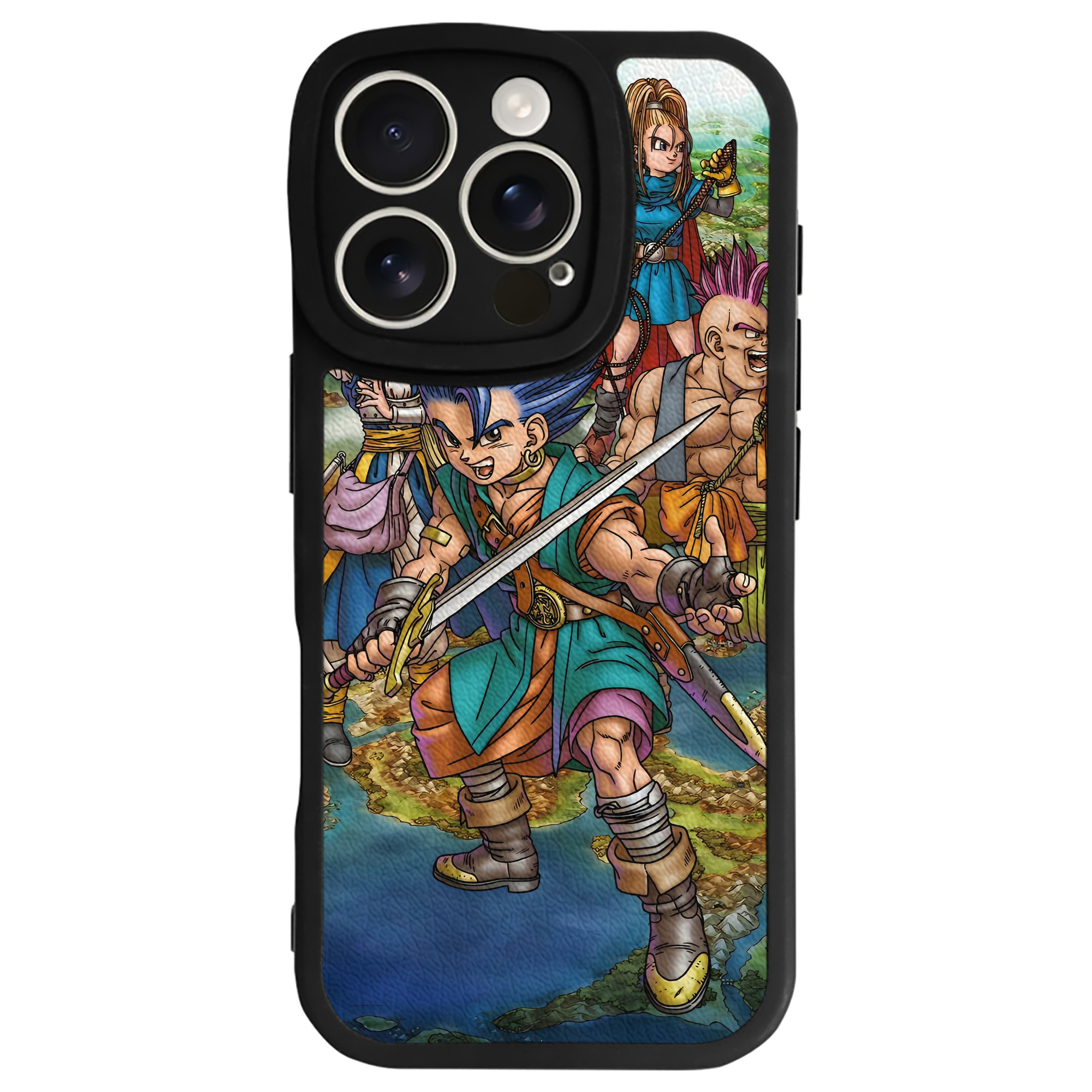 （画像用） ドラゴンクエスト Doragon Kuesuto Dragon Quest 【iPhone 16シリーズ対応】シリコンスマホケース（レザー調） 材質：シリコン